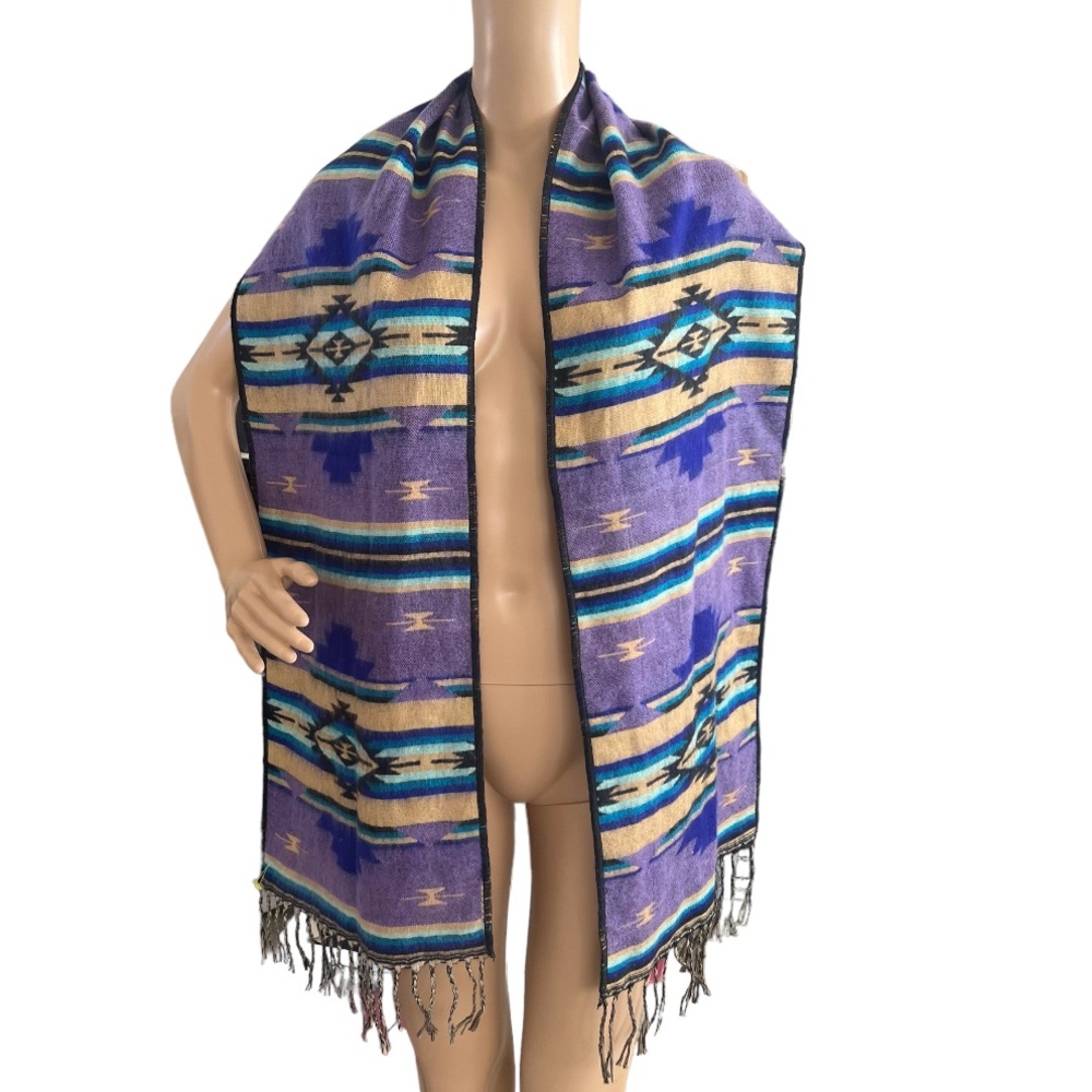 Southwestern Style Fringed Scarf orTable Runner